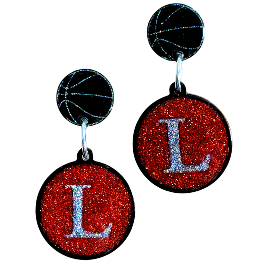 L or C Custom Earrings- Louisville Cards