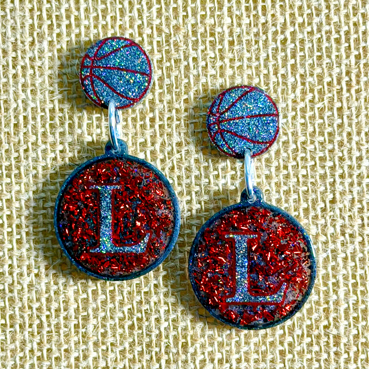L or C Custom Earrings- Louisville Cards