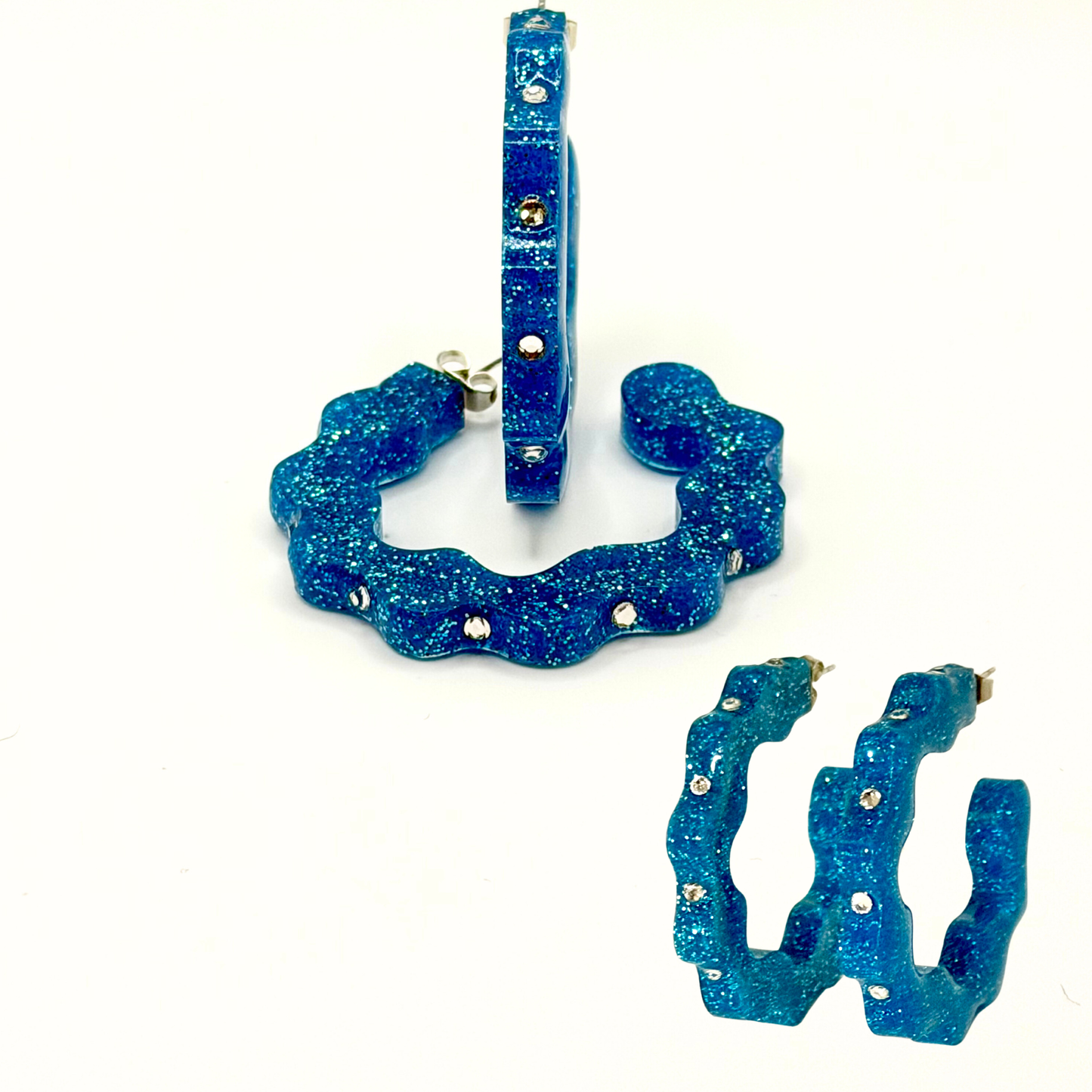 Custom Rhinestone Hoops