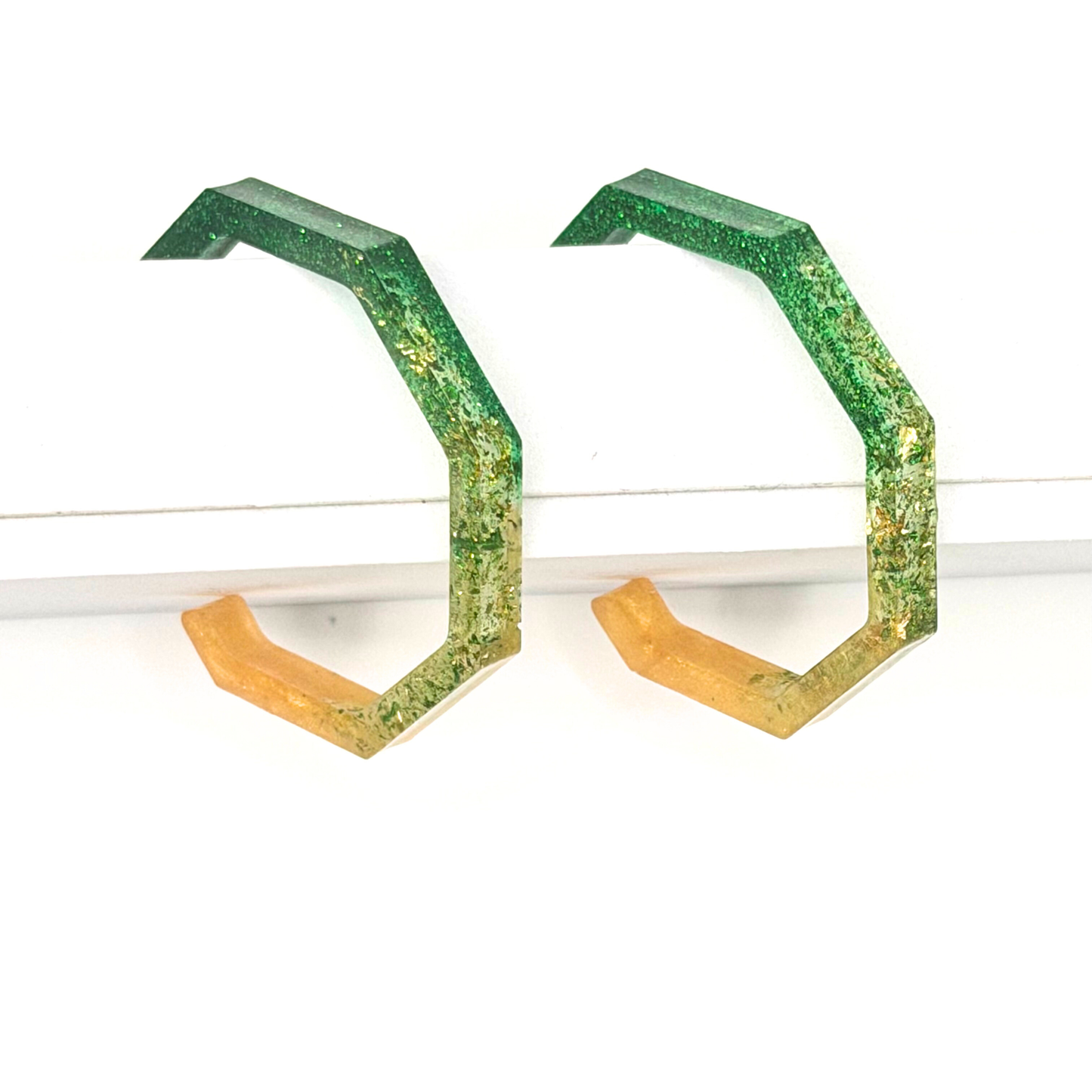 Lucky in Green & Gold Earrings