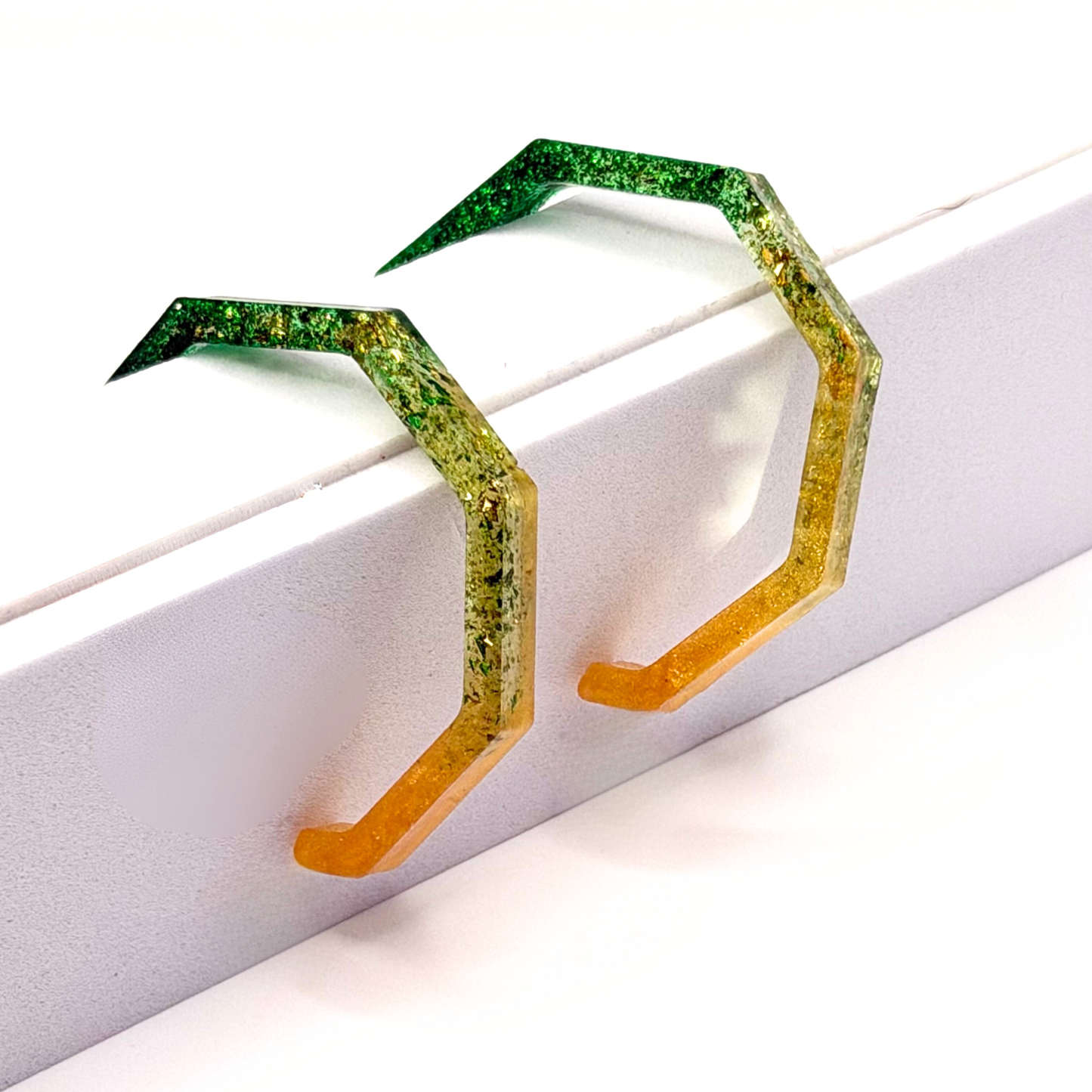 Lucky in Green & Gold Earrings