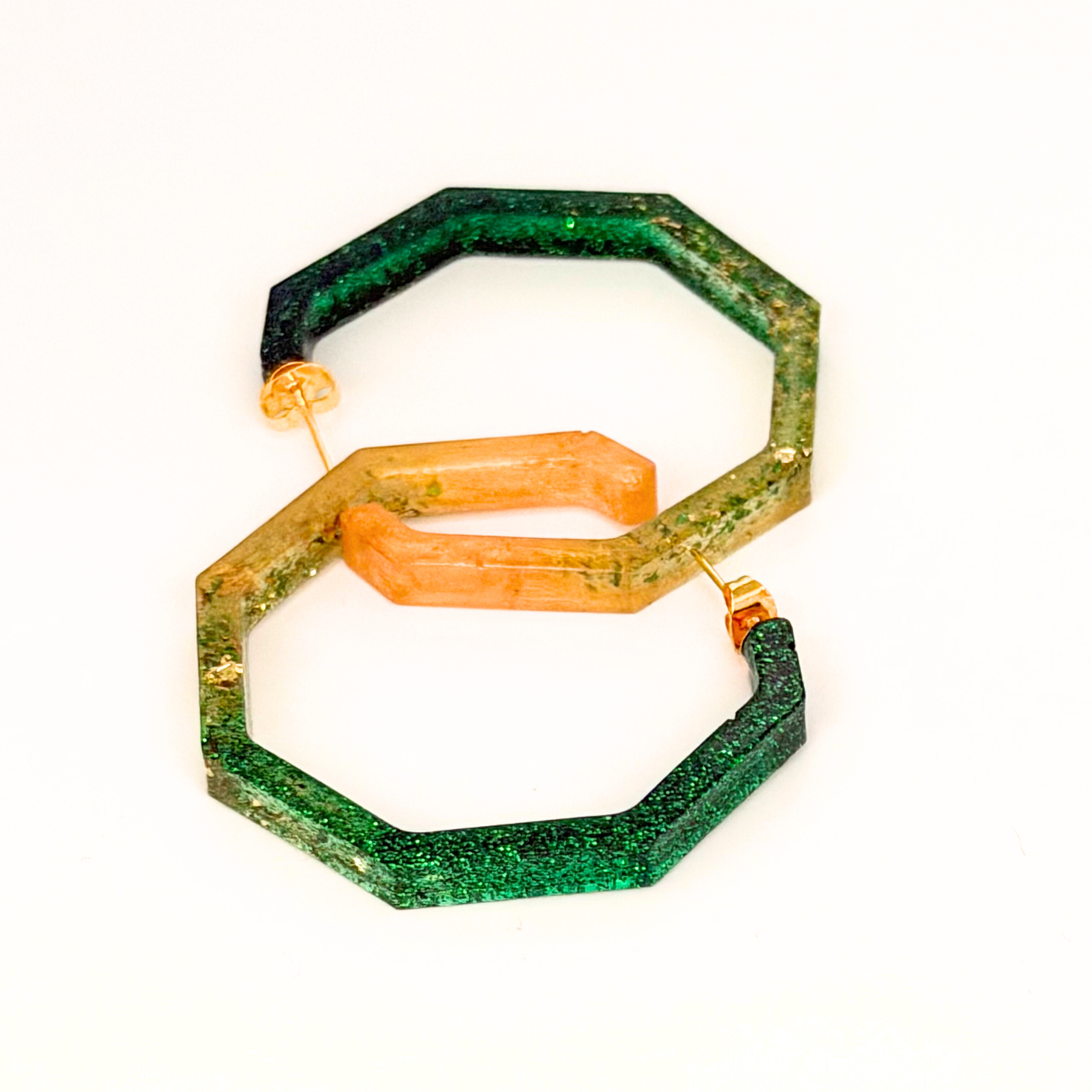 Lucky in Green & Gold Earrings