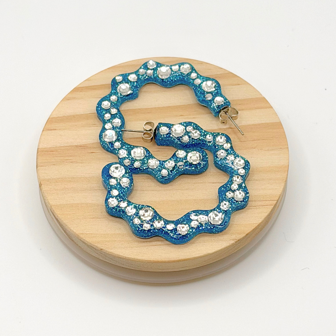 Custom Rhinestone Hoops