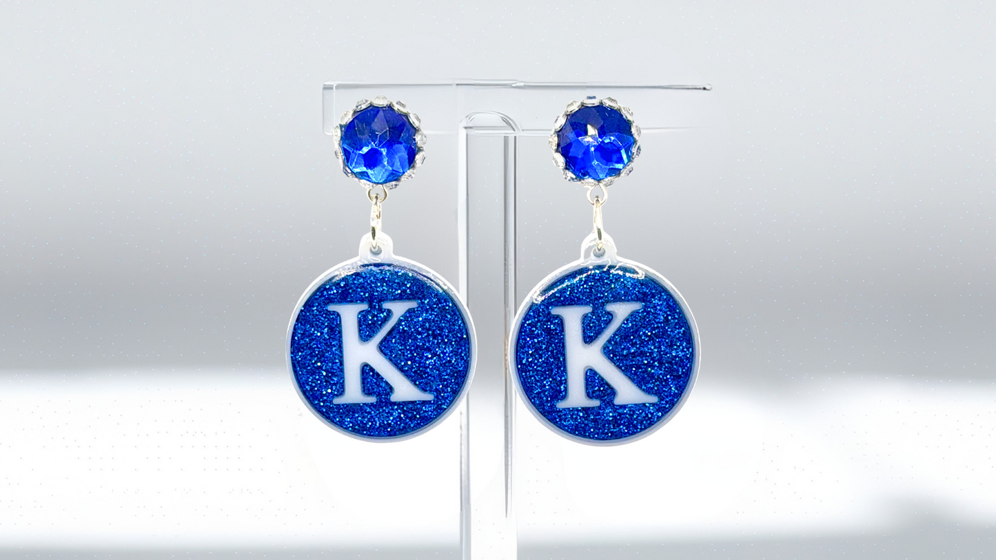 K Custom Earrings- Kentucky Wildcats