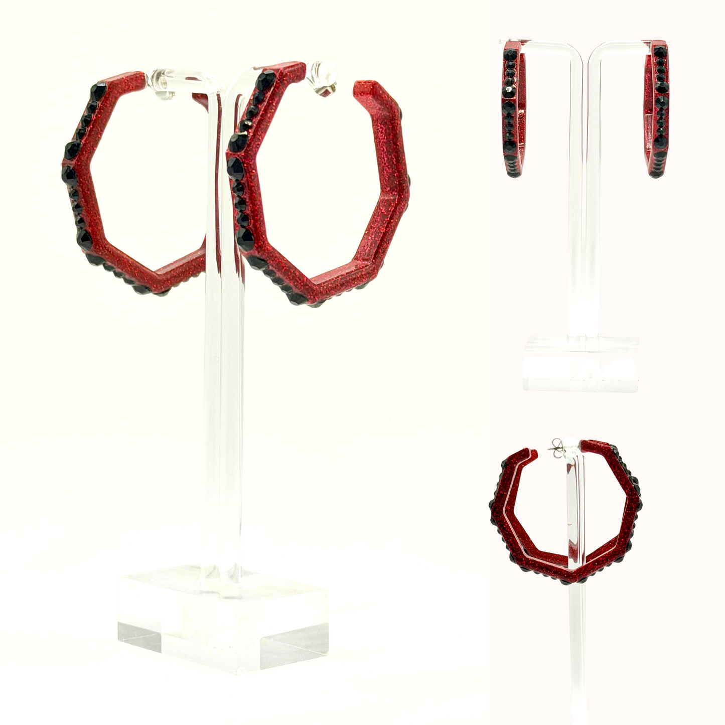 Custom Rhinestone Hoops