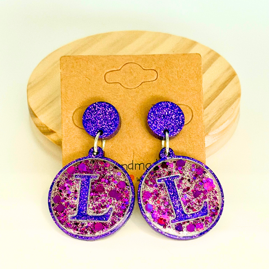 Custom Initial Earrings (A–Z)- Solid Stud