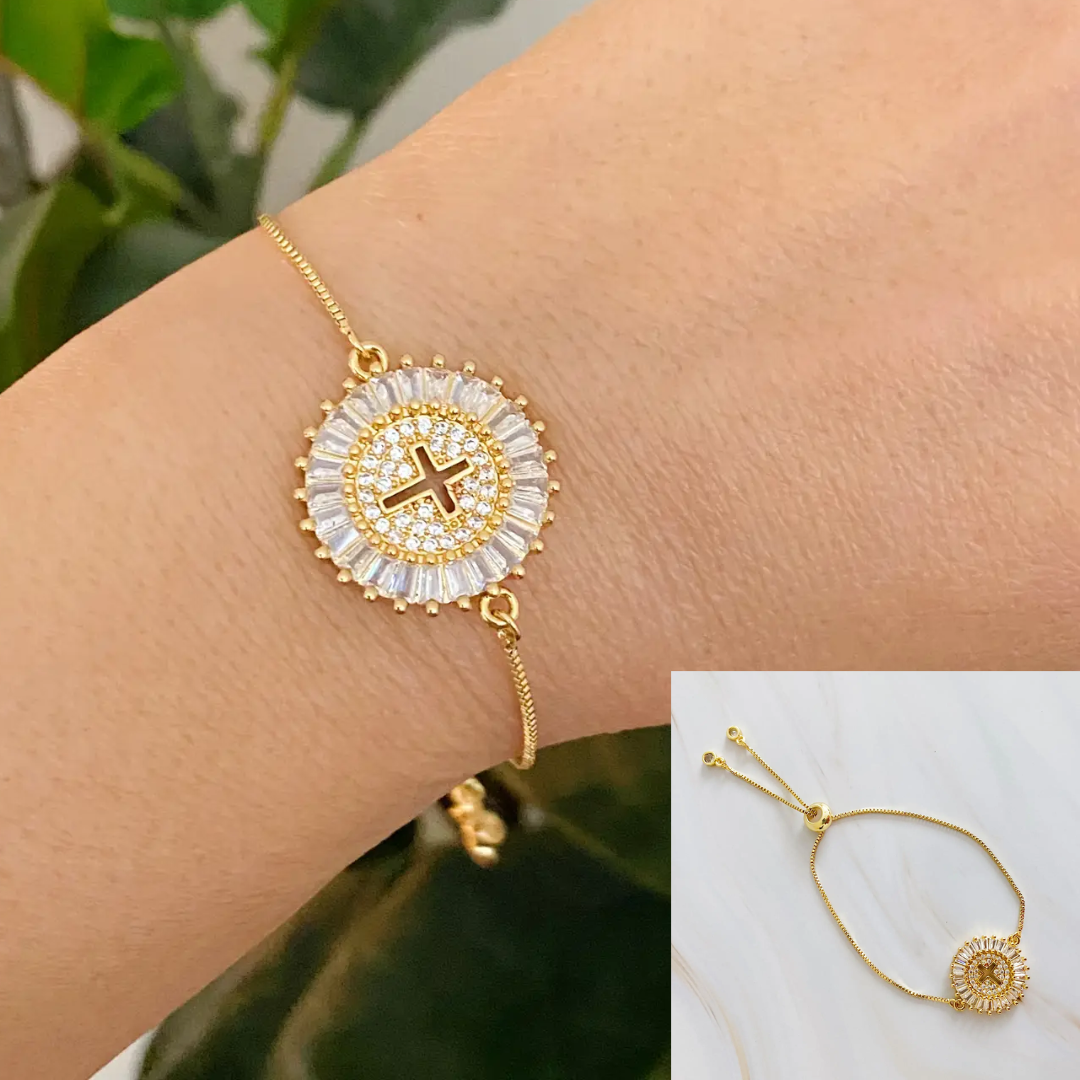 Mesmerized By the Cross Slide Bracelet