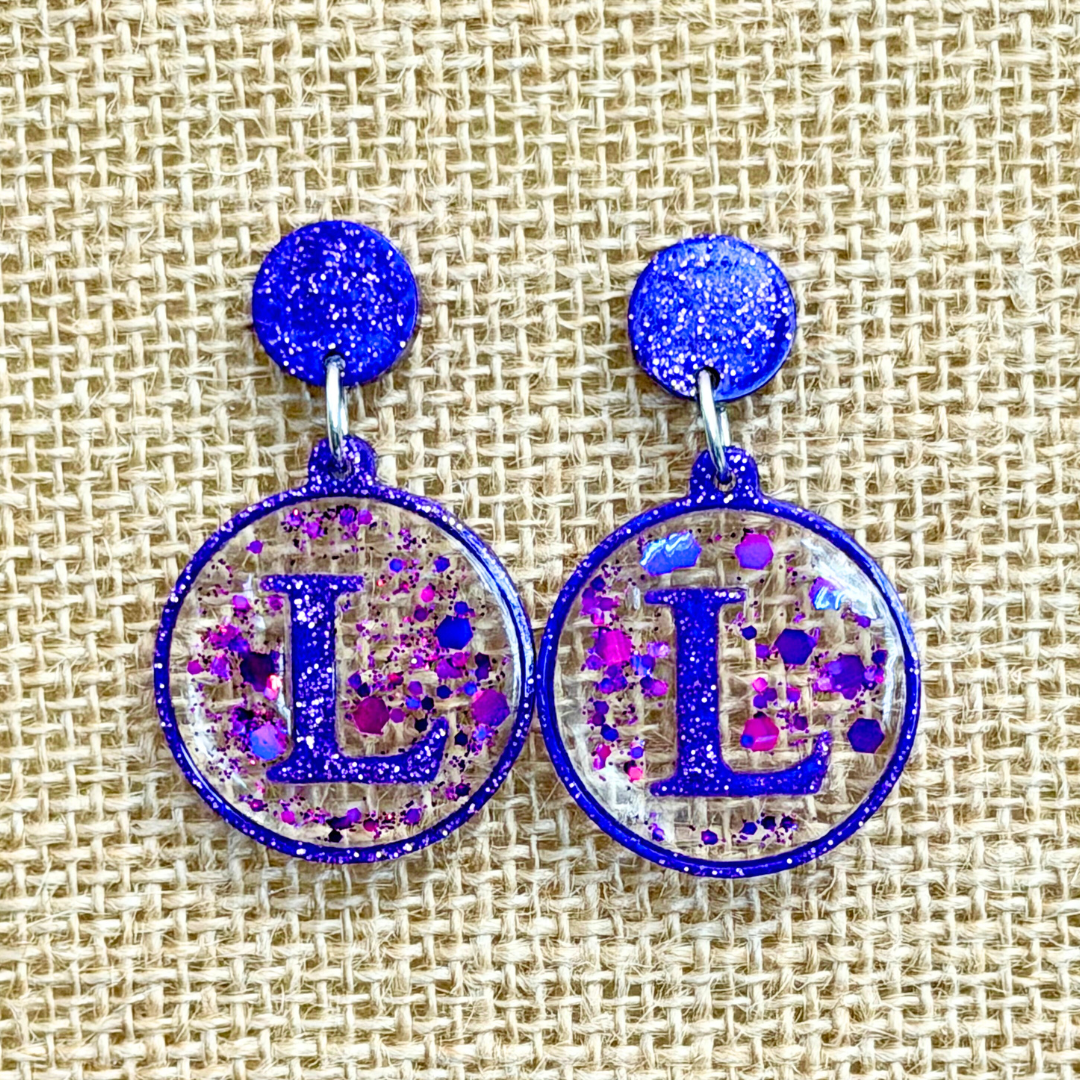 Custom Initial Earrings (A–Z)- Solid Stud