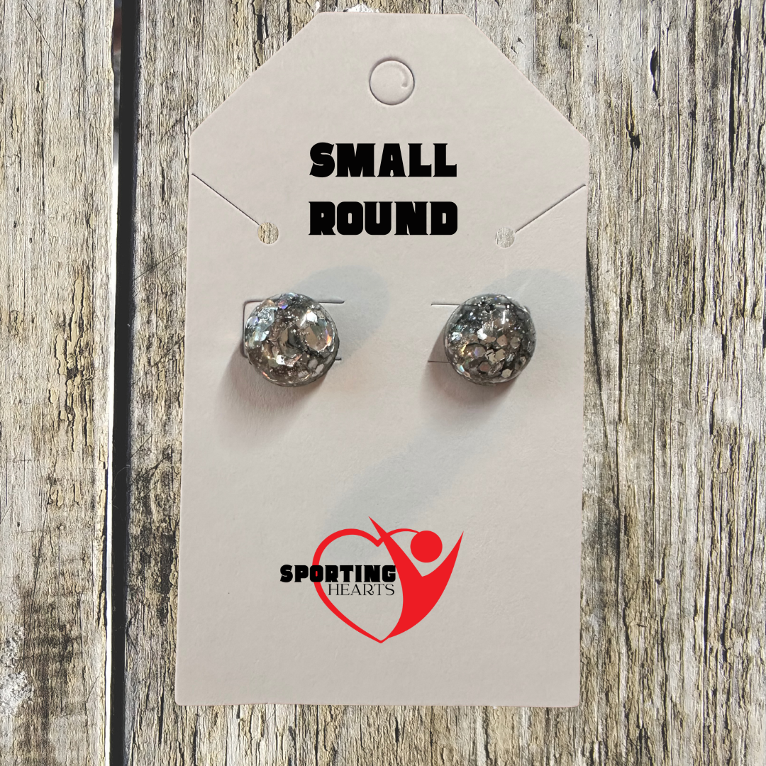 Game Day- Custom Glitter Stud Earrings