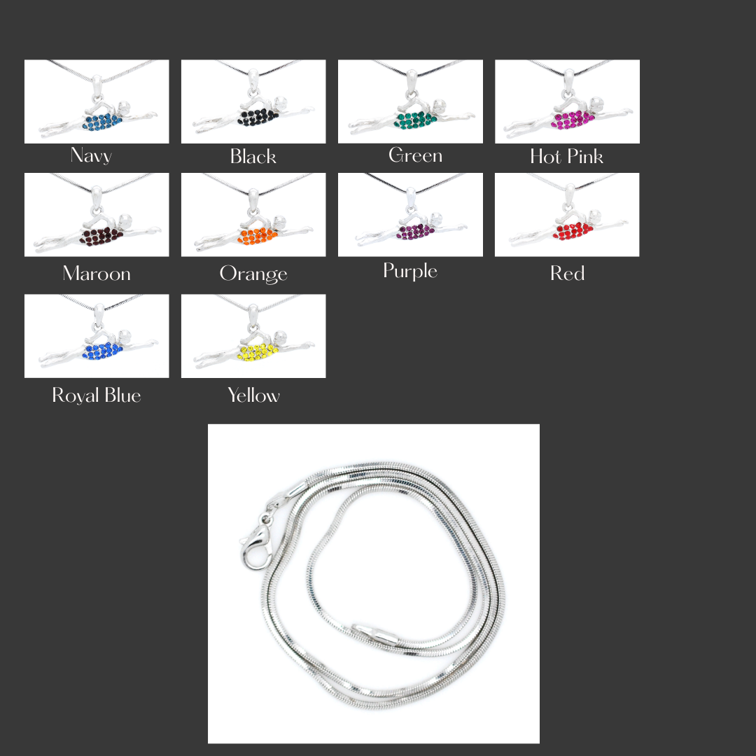 Swimmer Pendant Necklace
