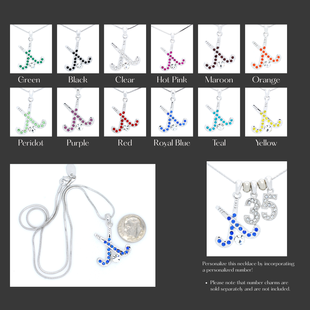 Field Hockey Pendant Necklace