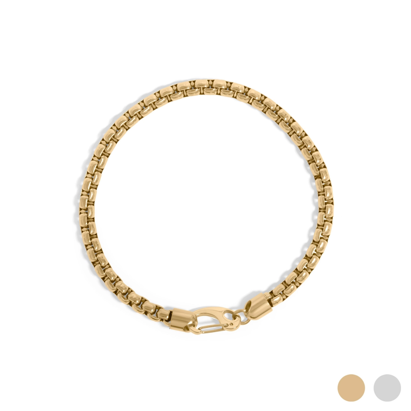 18K Gold Pvd Chain Metal Clasp Men's Bracelet