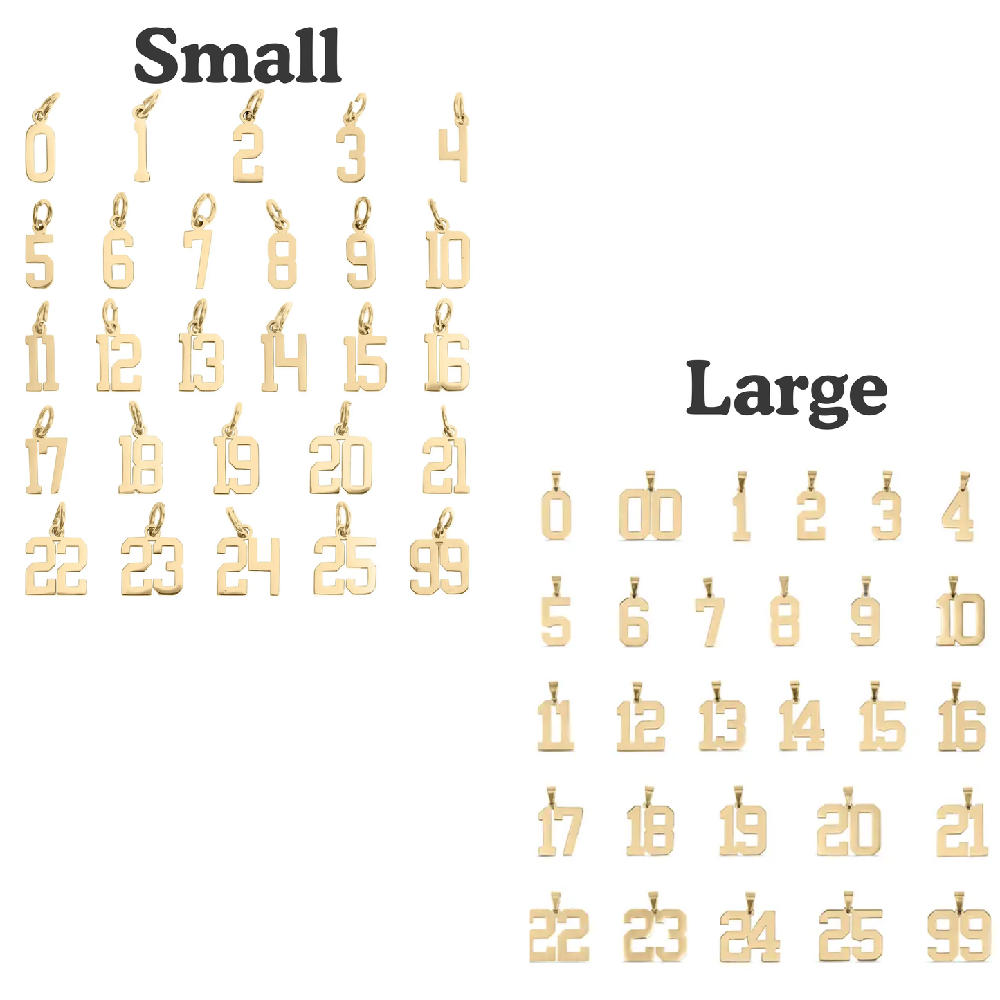 Sports Number Charms