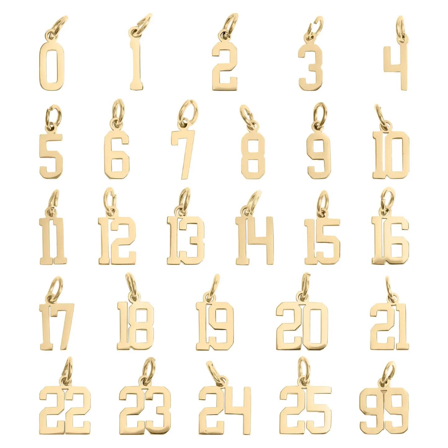 Sports Number Charms
